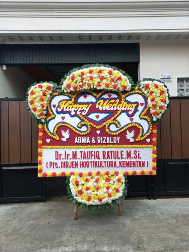Papan Bunga Pernikahan bukit sari