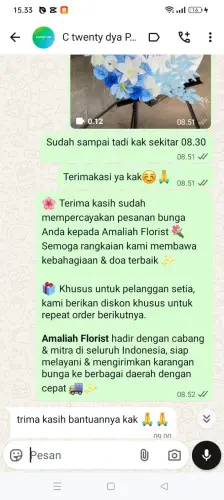 Testimonial Standing Flower bukit sari