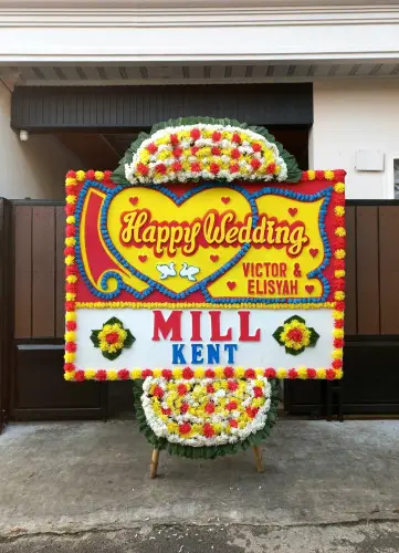 Papan Bunga Pernikahan bukit sari